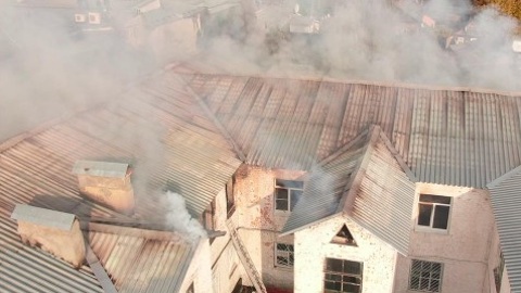 На территории колонии-поселения в Калуге вспыхнул огонь