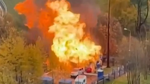 В Москве произошел пожар на газовой подстанции