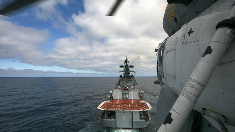Российский корабль провел учение в Японском море