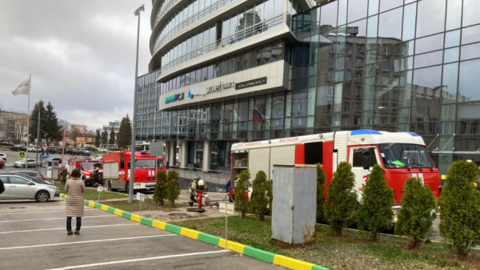 Центр международной торговли загорелся в Нижнем Новгороде