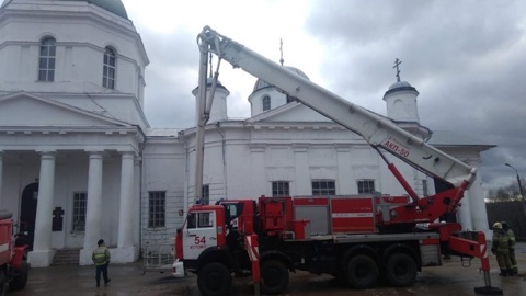 Огонь повредил церковь XIX века под Нижним Новгородом