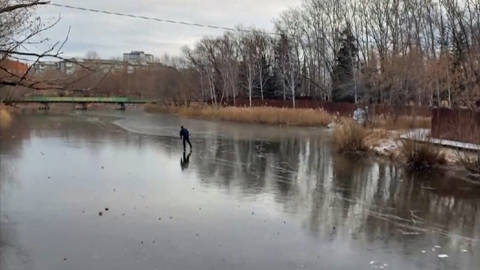 В Кургане под лед провалились четыре ребенка