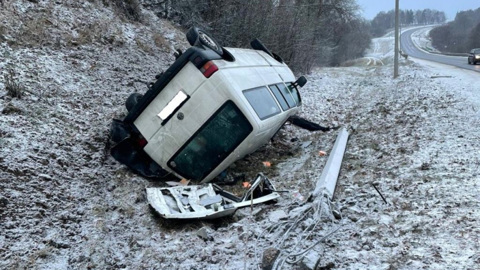 Пассажир микроавтобуса погиб в аварии под Брянском