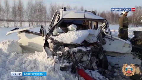 В массовом ДТП в Башкирии погиб водитель