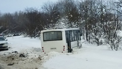 Под Суздалем рейсовый автобус с пассажирами вылетел в кювет