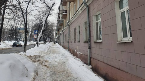Ледяная глыба рухнула на маму с двумя детьми в Балашихе