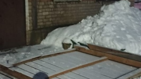 В Тверской области козырек подъезда рухнул под тяжестью снега