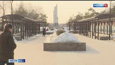 Поврежденный вандалами мемориал на Аллее ветеранов в Омске восстановят