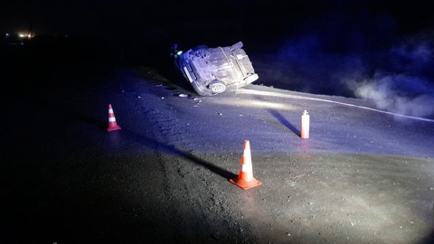 В Башкирии машина вылетела в кювет и перевернулась: один человек погиб