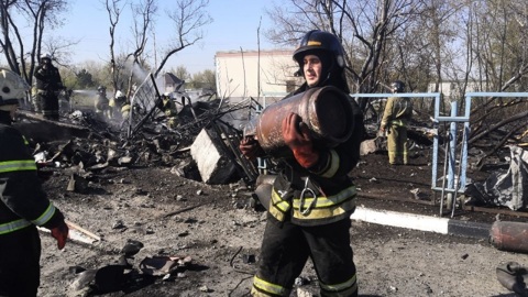 Склад газовых баллонов горел в Алтайском крае, есть погибший
