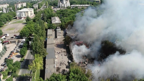 На газопроводе в Донецке возник пожар после обстрела ВСУ