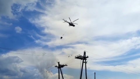 Площадь пожара на красноярской лесопилке увеличилась в семь раз