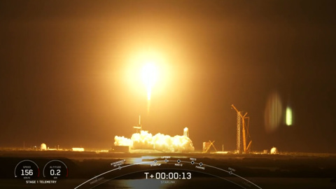 Компания SpaceX запустила ракету-носитель Falcon 9 c 34 микроспутниками Starlink