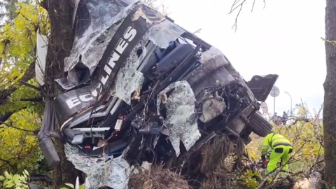 В аварии с международным рейсовым автобусом пострадали 15 человек
