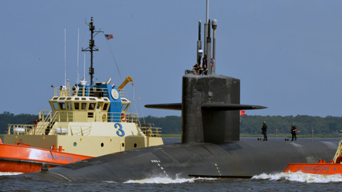 Американская подлодка с ядерными МБР находится в Аравийском море