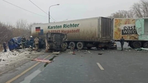 Два человека пострадали в массовой аварии в Подмосковье