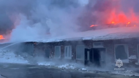 Огонь охватил кафе и магазин в Норильске