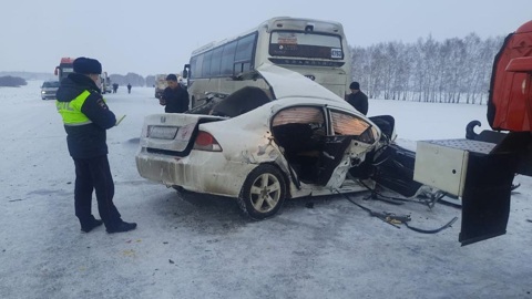 Отец с маленьким сыном погибли в ДТП под Новосибирском