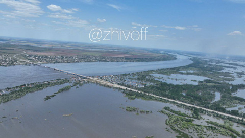 Город Алешки практически полностью затоплен