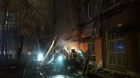 В здании проектного института в центре Москвы произошел пожар