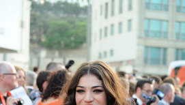 Евровидение-2012. На красной дорожке. Представительница Кипра /Eurovision 2012. The red carpet ceremony. Participant from Cyprus