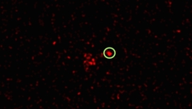 Рентеговское изображение остатка сверхновой 2012ca (обведено кружком).