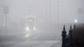 Туман на столичных дорогах ухудшил видимость на несколько сотен метров