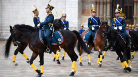 В Кремле состоялась первая в году церемония развода конных и пеших караулов