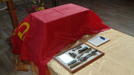 В Волгоградской области с почестями перезахоронили останки красноармейца