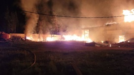 В районе Бурятии произошёл крупный пожар