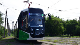 Новые "космические" трамваи протестировали в Челябинске
