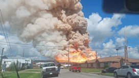 Крупный пожар на складе произошел в штате Иллинойс