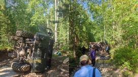 В Горном Алтае перевернулся грузовик с новосибирскими туристами