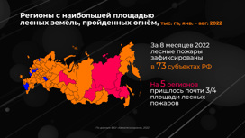 Россия в цифрах. Какие регионы пострадали от лесных пожаров?