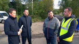 Заместитель главы Архангельска Игорь Арсентьев проинспектировал выполнение работ по дорожному нацпроекту