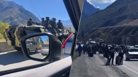 В ФСБ объяснили появление военной техники на границе с Грузией