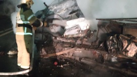 В Ковровском районе загорелась машина и пострадал мужчина