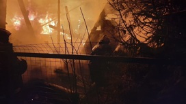В Александровском районе сгорели два близстоящих дома