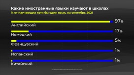 Россия в цифрах. Какие иностранные языки изучают в школах