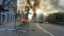 Один из взрывов в Киеве попал в прямой эфир "Би-Би-Си"