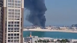 Пожар недалеко от фан-зоны ЧМ по футболу попал на видео