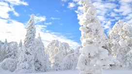 Снежные столбы выросли в горах Челябинской области