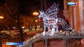 На что хватает фантазии: кафе и магазины Хабаровска создают в городе новогоднюю атмосферу
