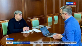 Казбек Коков провел рабочую встречу с министром цифрового развития КБР Исламом Ашхотовым