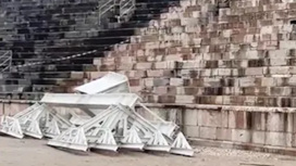 В Вероне упавшая декорация повредила ступени древнего амфитеатра