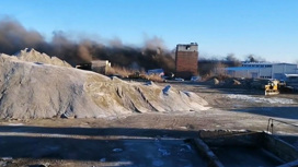 Цех по изготовлению металлоизделий горит в Ставрополе