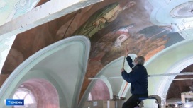 Настенную живопись начали восстанавливать в Спасской церкви в Тюмени