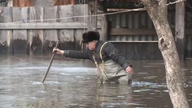 Река Пенза затопила дома местных жителей