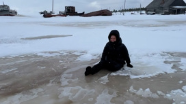 Елена Летучая показала, как чуть не провалилась под лед