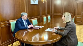 Казбек Коков провел рабочую встречу с Председателем Федерации профсоюзов КБР Фатимат Амшоковой